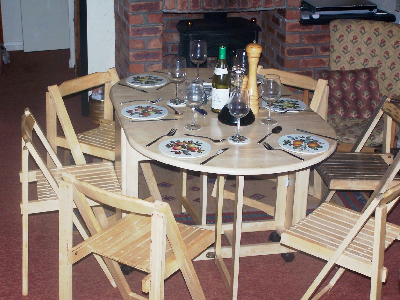 Dining table in the living room